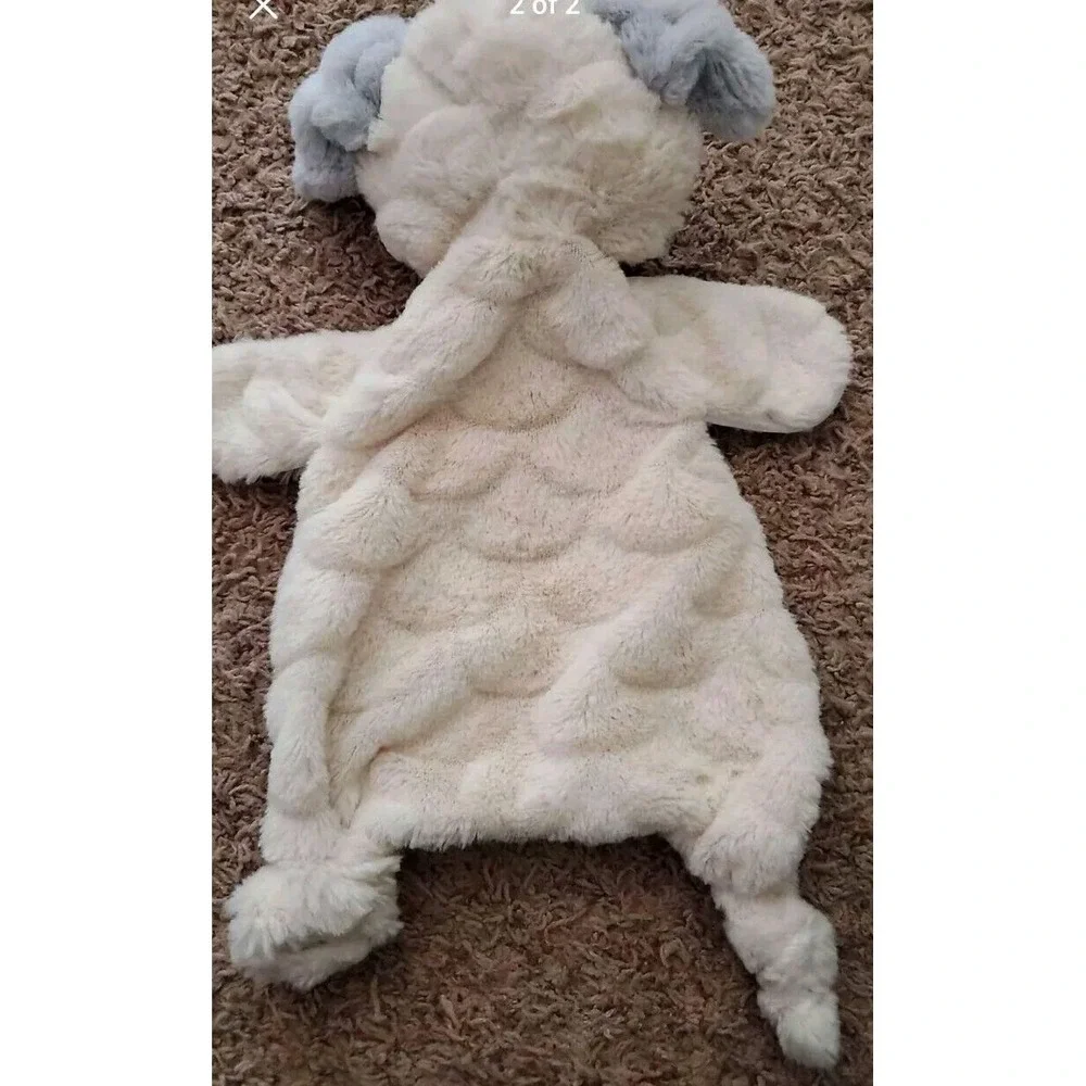 Animal Adventure Blue And White Puppy Dog Baby Blanket‎ Plush Security Blanket